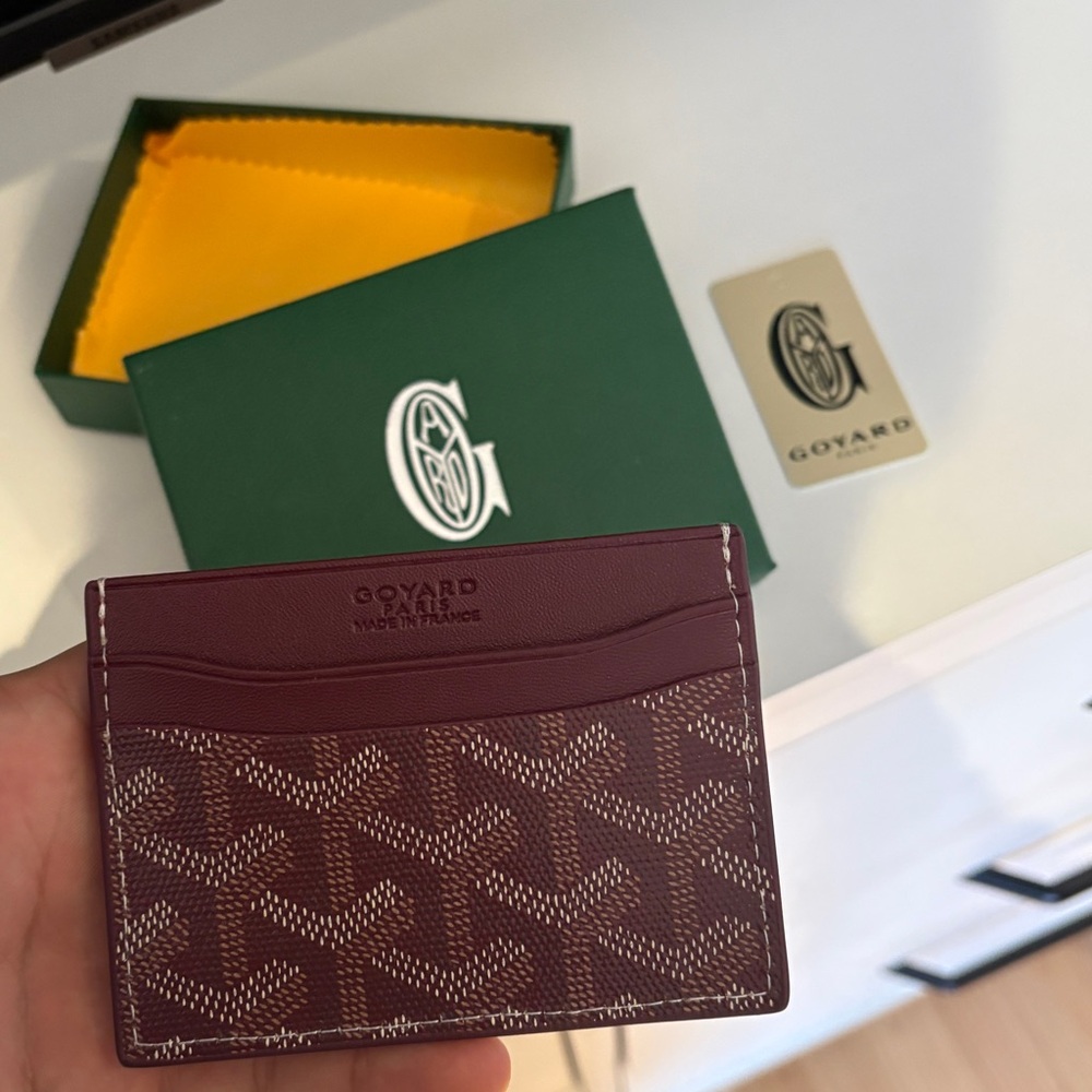 Goyard Maroon Card Holder SAME DAY SHIPPING!